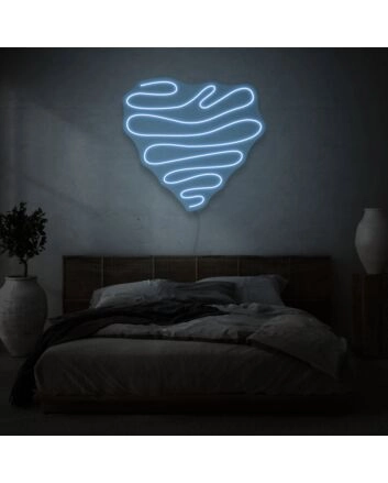 Squiggle Heart LED Neon Sign