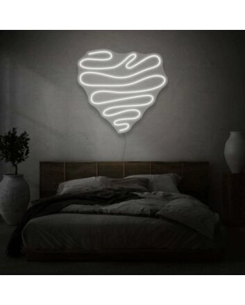 Squiggle Heart LED Neon Sign