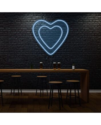 Heart in Heart LED Light Sign