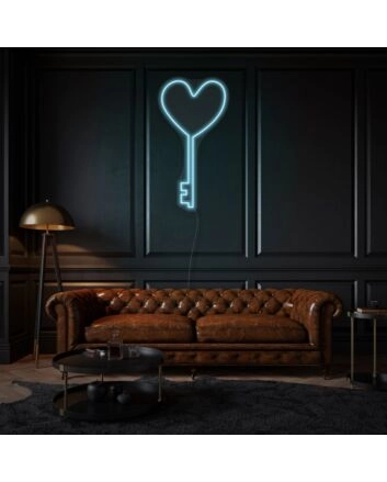 Heart Key LED Neon Sign