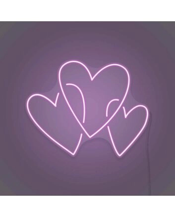 Three Hearts Custom Neon LED Light