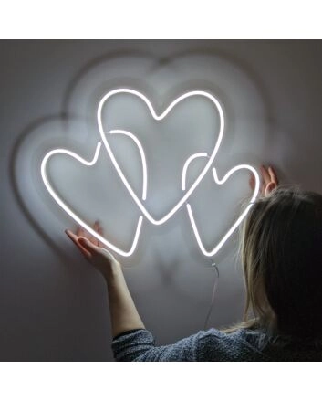 Three Hearts Custom Neon LED Light