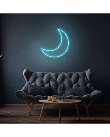 Crescent Moon LED Neon Sign