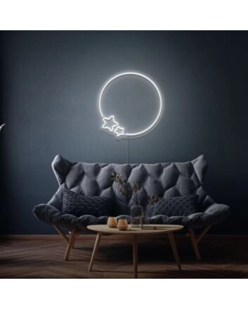 Moon and Stars Custom Neon Light