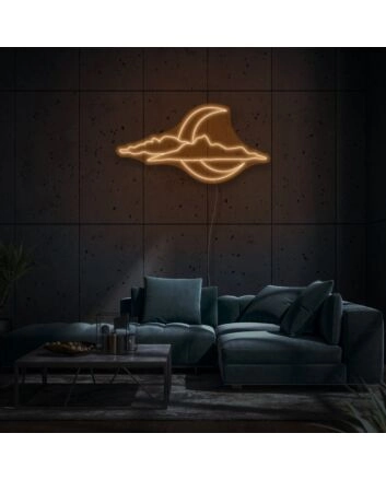New Moon In Cloud LED Neon Sign