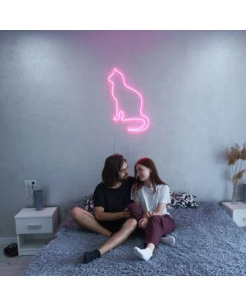 Cat silhouette LED neon sign