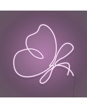 Butterfly Doodle Aesthetic Neon Sign