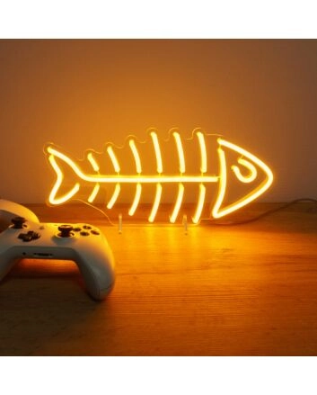 Fish Skeleton LED Mini Neon Sign
