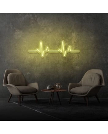 Aesthetic neon heartbeat light