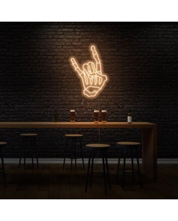 Devil's Horns Neon Mischievous and Bold