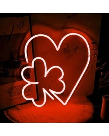 Lucky Heart Love Deco Neon Sign