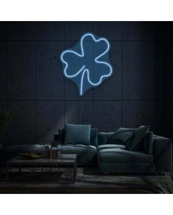 Clover Neon Luck and Nature in Green Glow