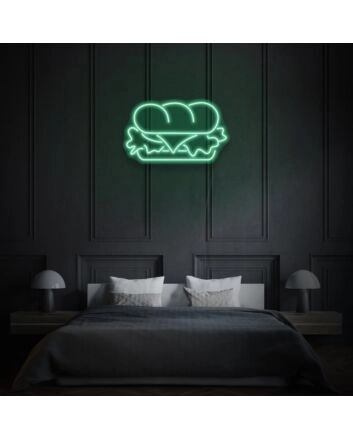 Sandwich Neon Hearty Comfort Food in Light