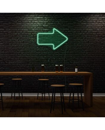 Arrow Pointing Right Neon Moving Forward Illuminated