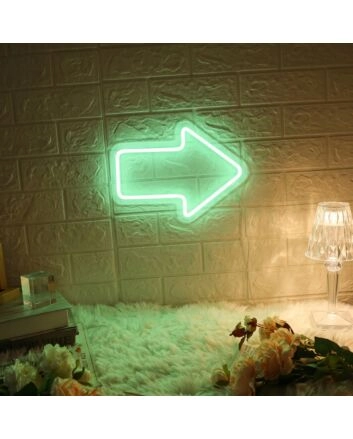 Arrow Pointing Right Neon Moving Forward Illuminated