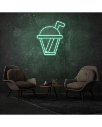 Cup with Straw Neon Casual Sipping in Style