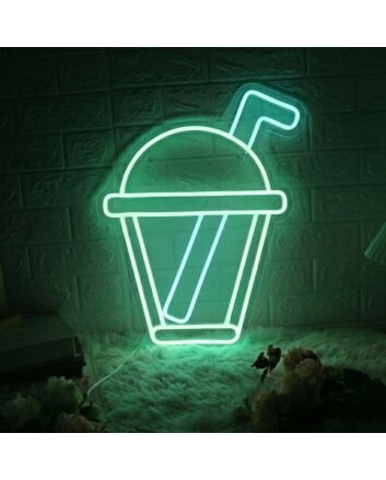 Cup with Straw Neon Casual Sipping in Style