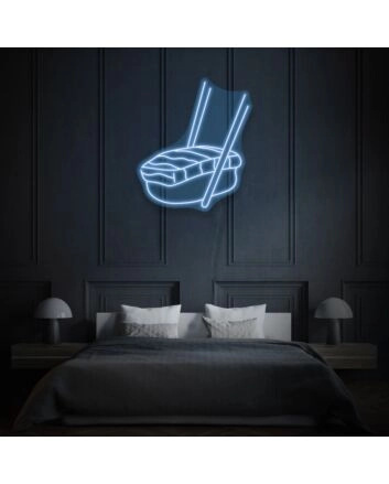 Sushi Neon Delicacies in Radiant Light