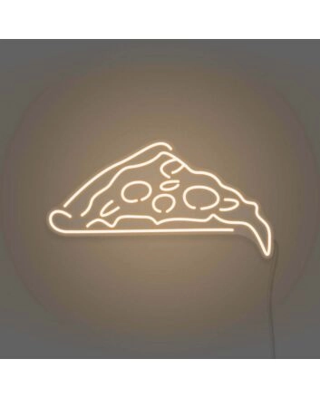 Pizza Slice Neon Celebrating a Slice of Joy