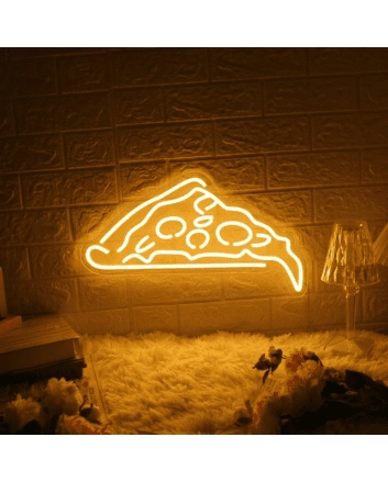 Pizza Slice Neon Celebrating a Slice of Joy