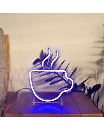 Hot Drink Neon Cozy Comfort in a Warm Glow