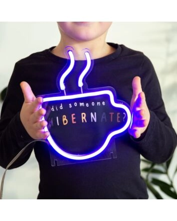 Hot Drink Neon Cozy Comfort in a Warm Glow