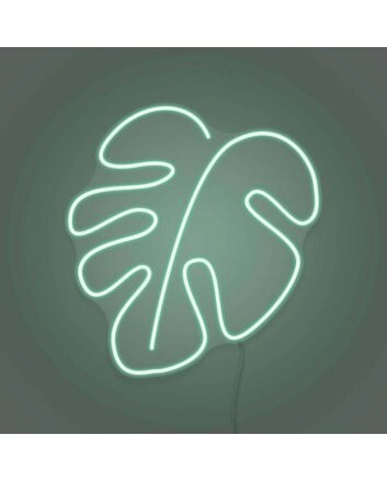 Neon Leaf Light Nature's Tranquility in Luminous Form