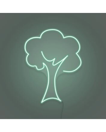 Neon Tree Light Nature and Technology Combined