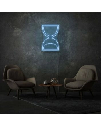 Sand Clock Neon Time Passing Elegantly