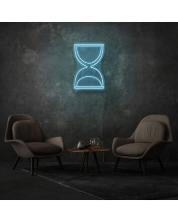 Sand Clock Neon Time Passing Elegantly