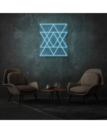 Geometric Triangles Neon Contemporary and Artistic