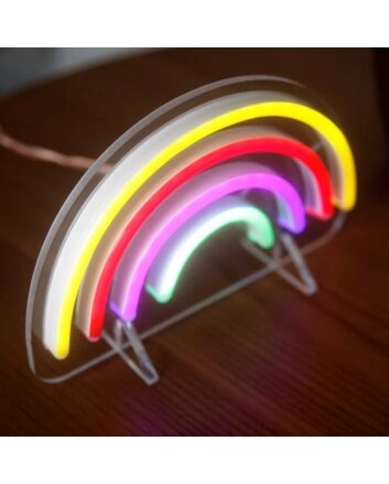 Rainbow Neon Spectrum of Hope and Diversity