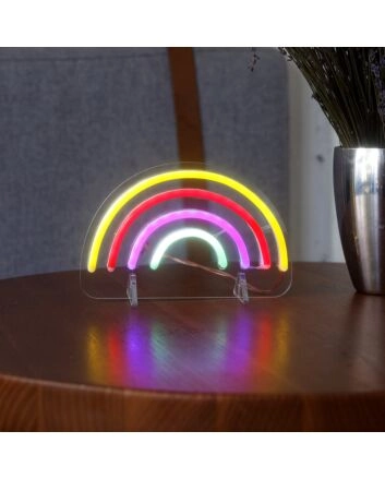 Rainbow Neon Spectrum of Hope and Diversity