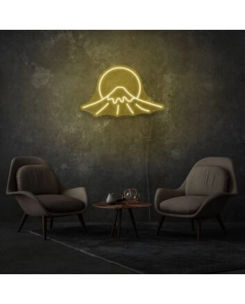 Mount Fuji Sign Neon Celebrating Iconic Natural Beauty