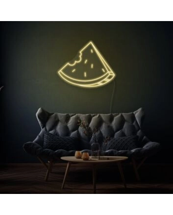 Bitten Watermelon Neon Summer Vibes and Freshness