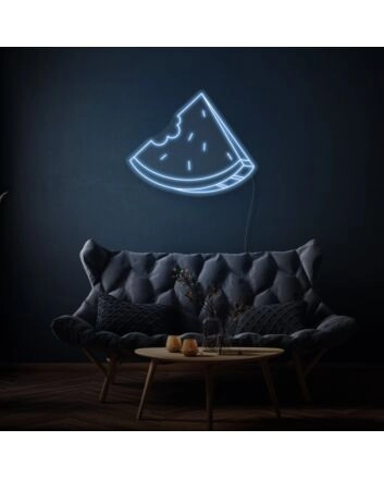 Bitten Watermelon Neon Summer Vibes and Freshness