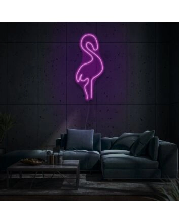 Minimalist Flamingo Neon Elegant Simplicity and Grace