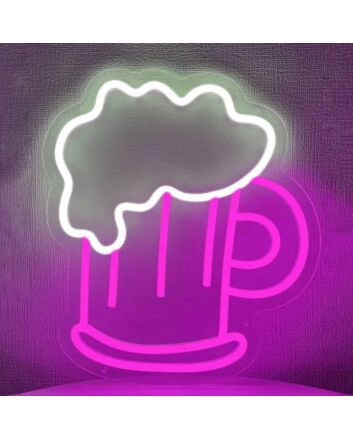 Pint of Beer Neon Sign Cheers to Good Times