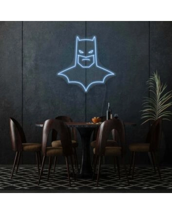 Batman Neon Art Dark Knight's Mystique in Light