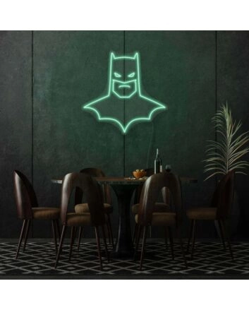 Batman Neon Art Dark Knight&#039;s Mystique in Light