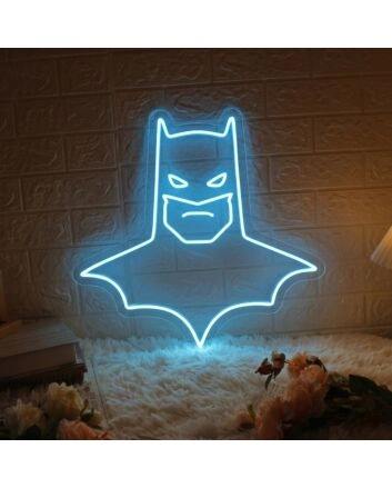 Batman Neon Art Dark Knight's Mystique in Light