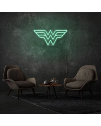 Wonder Woman Neon Art Feminine Strength and Heroism