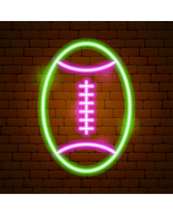 Field of Victory Neon American Football Sign