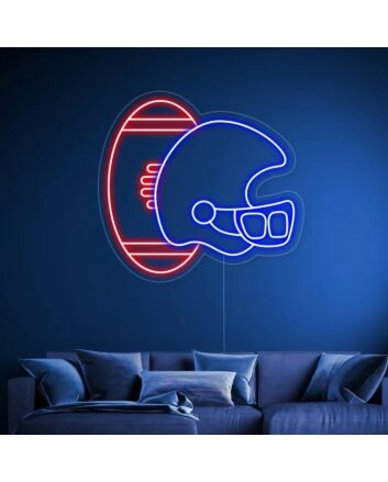 Wild West Touchdown Cowboy Football Helmet Neon