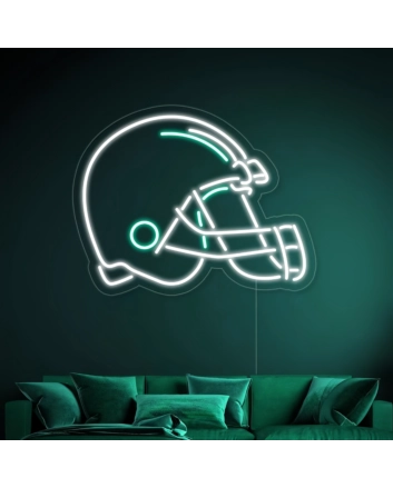 Touchdown Dreams Football Helmet Neon Sign