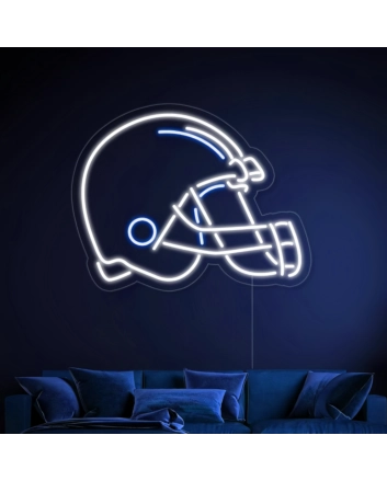 Touchdown Dreams Football Helmet Neon Sign