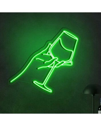 Wine Tasting Bar Drinking Glasses Neon