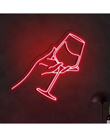 Wine Tasting Bar Drinking Glasses Neon