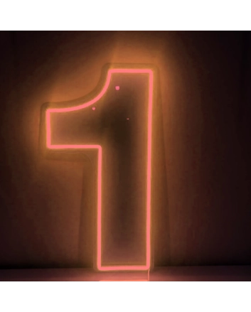 Number 1  LED Neon Sign