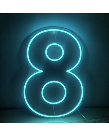 Number 8  LED Neon Sign